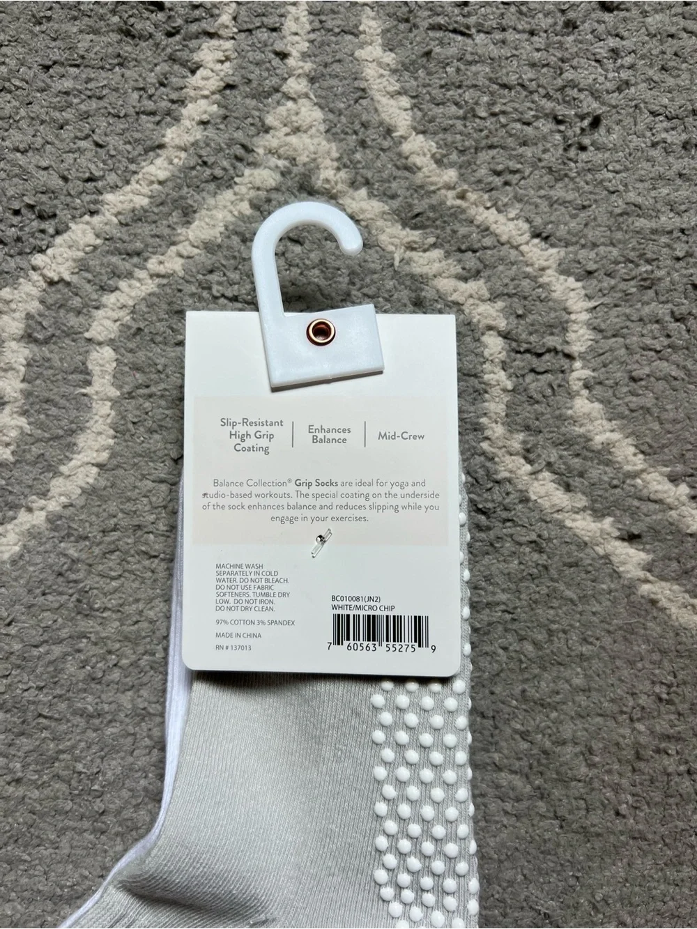 NWT Grip Socks Mid-Crew